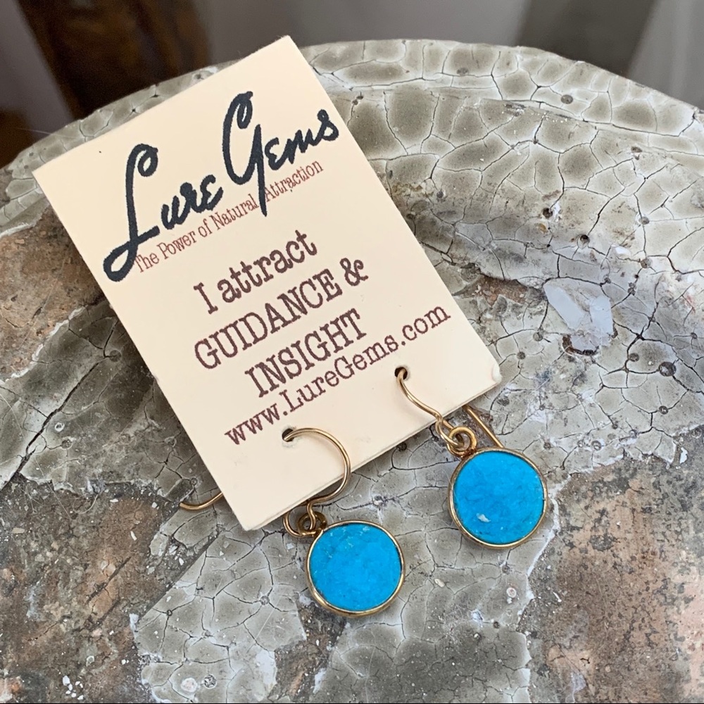 Handmade Turquoise Medallion Drop Earrings